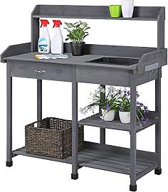 Yaheetech Pflanztisch mit Waschbecken, Blumentisch 