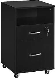 Yaheetech Rollcontainer mit 2 schubladen,