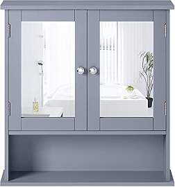 Yaheetech Spiegelschrank, Badschrank,