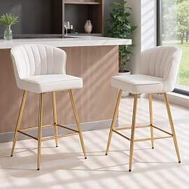 Ya-Home Barhocker 2er Set aus Samt, Moderne