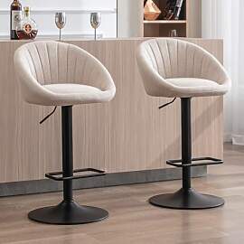 Ya-Home Barhocker 2er Set, Gepolsterter Drehhocker 