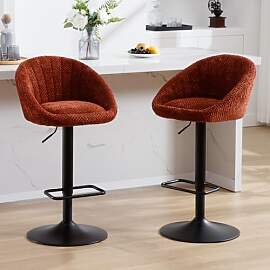 Ya-Home Barhocker 2er Set, Gepolsterter Drehhocker 