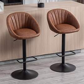 Ya-Home Barhocker 2er Set, Gepolsterter Drehhocker 