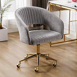 Ya-Home Bürostuhl aus Chenille Ergonomischer