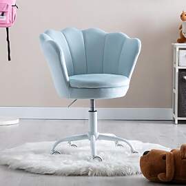 Ya-Home Drehstuhl Kinder Samt Schreibtischstuhl