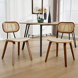 Ya-Home Rattan Esszimmerstühle 2er Set