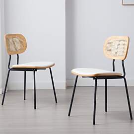 Ya-Home Rattan Esszimmerstühle 2er Set