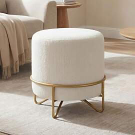 Ya-Home Runder Ottoman Chenille, Schminkhocker,