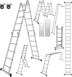 Yakimz Mehrzweckleiter 4x4 Stufen 4.7M 7 in 1