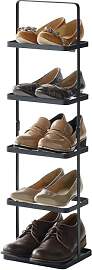 Yamazaki 2479 TOWER Hohes Schuhregal, schwarz,