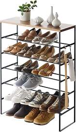 Yamazaki 3370 TOWER 6-stöckiges Schuhregal mit