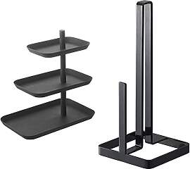 YAMAZAKI 4281 Tower Etagere, Stahl, Schwarz, One