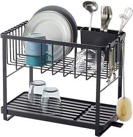 YAMAZAKI 4387 Tower 2~Tiered Wire Dish Drainer,