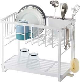 YAMAZAKI Home Abtropfgestell mit Zwei Ebenen,