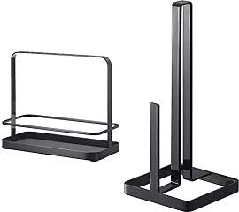 YAMAZAKI Tower Menage, Stahl, Schwarz, One size