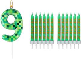 YANGWEN 3D Zahlenkerze Pixel Gaming Design Kerze