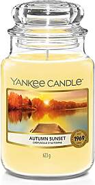 Yankee Candle Autumn Sunset Duftkerze, Glas, Gelb, 