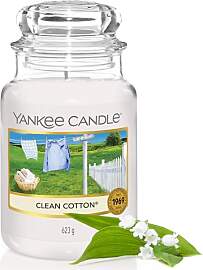 Yankee Candle Duftkerze im Glas (groß) | Clean