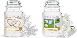 Yankee Candle Duftkerze im Glas (groß) – Clean