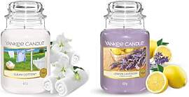 Yankee Candle Duftkerze im Glas (groß) – Clean