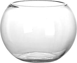 Yardwe Goldfischglas aus Glas, Rundes