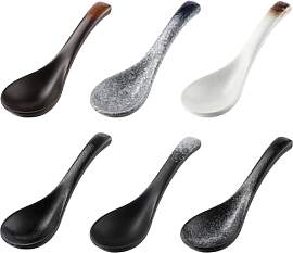 Yarnow 6 StüCk Japanische Keramik SuppenlöFfel