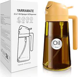 YARRAMATE 470ml Ölsprüher zum Kochen, 2-in-1 UV