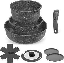 YASHE 9-teiliges Topf und Pfannenset,
