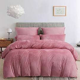 YASMENG Bettbezug aus Flanell, 240 x 260 cm,