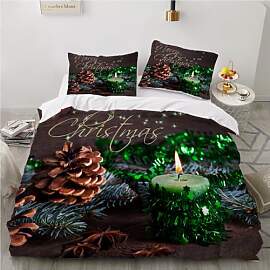 YASMENG Weihnachts Bettwäsche 135x200 Wintermotiv 