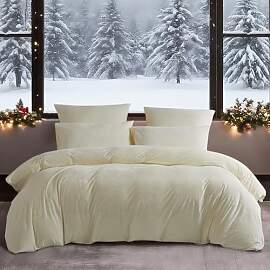 YASMENG Winter Bettwäsche 135x200 4teilig Beige