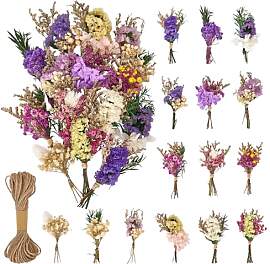 Yaunming 15 Bündel Mini Trockenblumen Deko,