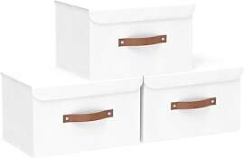 Yawinhe 3 Stück Aufbewahrungsbox mit Deckel,