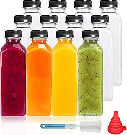YBCPACK 12 Stück 500ml Kunststoff Saftflaschen