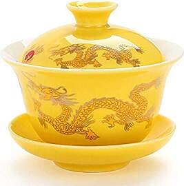 YBK Tech Porzellan Kung Fu Teetasse und Untertasse 