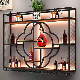 YDEHUEAD Moderne Metall Wand montiert Wein Display 