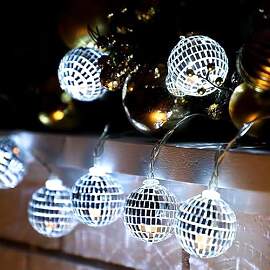 YeahBoom 10 LED Discokugel Lichterkette,150cm