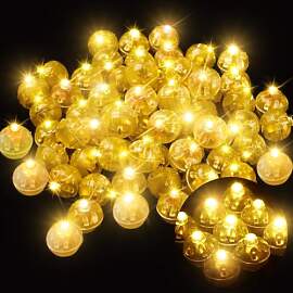 YeahBoom 120 Stück LED Ballons, Mini Bunt
