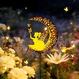 YeahBoom Mond Solarleuchten Garten Deko,Mond
