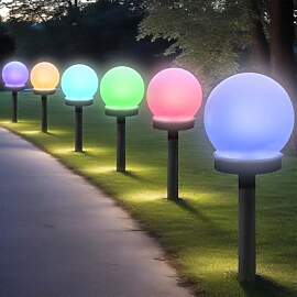 YeahBoom Solarlampen für Außen Kugel,6 Stück