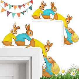 YeahBoom Türrahmen Deko Ostern,Osterhase Deko aus 