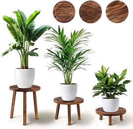 Yedcxup Blumenhocker Holz 3er-Set,