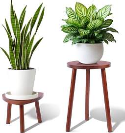 Yedcxup Blumenständer Holz 2er-Set,