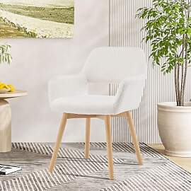 YEEFY Mid-Century Modern Sessel mit Holzbeinen – 
