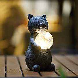 Yeemoo Katzen Deko Gartenfiguren für Draußen,