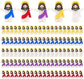 Yelakey 100 Stück kleine Mini-Jesus-Baby-Figuren, 