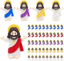 Yelakey 50 Stück Jesus Figuren Mini Jesus Figuren 