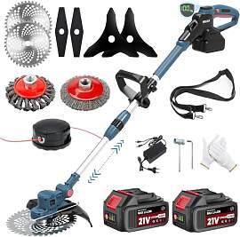 YEXLXLN Rasentrimmer mit Akku, Akku Rasentrimmer