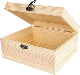 YHNDECO Holzkiste mit Deckel, 20x15x9cm