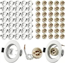 Yiahin Einbaustrahler GU10 Set, Spot Einbaurahmen